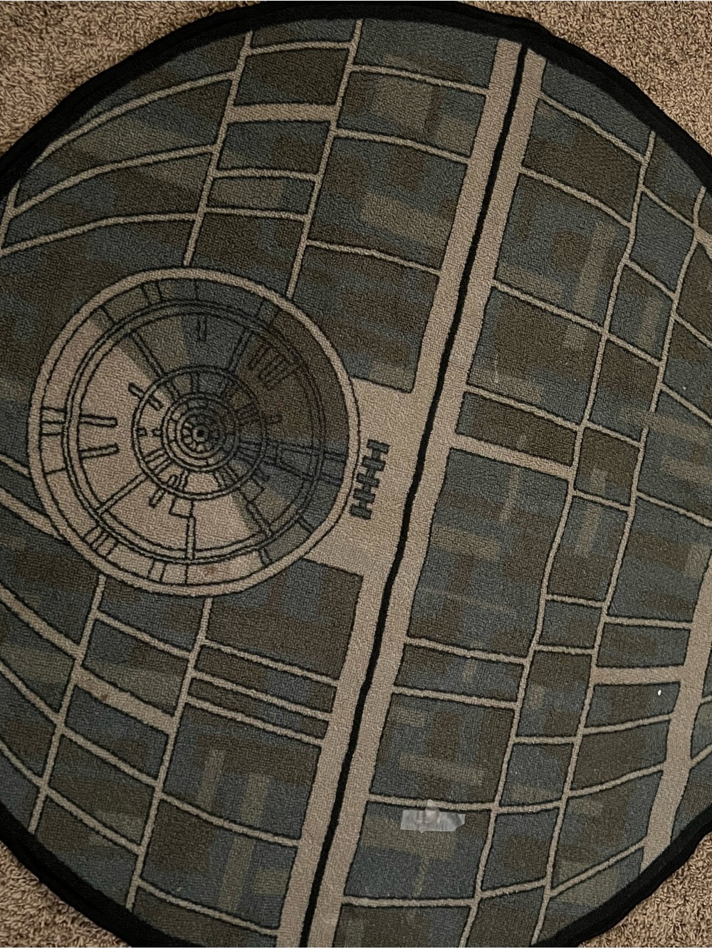 Star Wars Death Star Round Area Rug - Gray